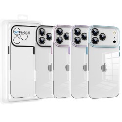 Funda Transparente Cubre Camara de Colores iPhone 17 Pro | Wephone Mayorista