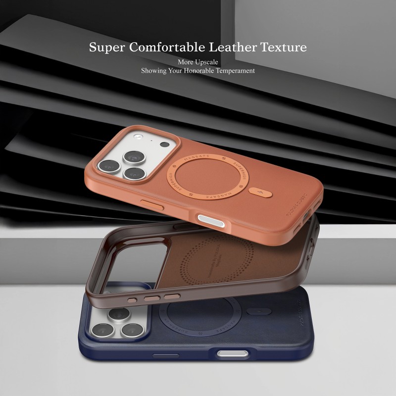 Funda de Cuero MagSafe Business iPhone 17 Pro Max· PULOKA