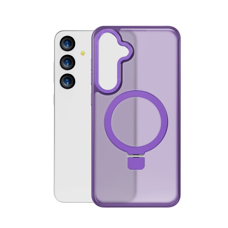 Funda Mate Yado Ahumado MagSafe con Soporte Samsung S25 | Wephone Mayorista