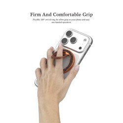 Anillo Soporte Magnético 360º PULOKA Efecto Carbono · Ref 8262 | Wephone Mayorista