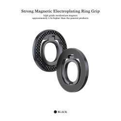 Anillo Soporte Magnético 360º PULOKA Efecto Carbono · Ref 8262 | Wephone Mayorista