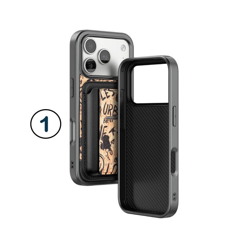 Funda con Tarjetero Desmontable y Soporte para iPhone 17 Pro Max | Magnética y Compatible con Carga Inalámbrica