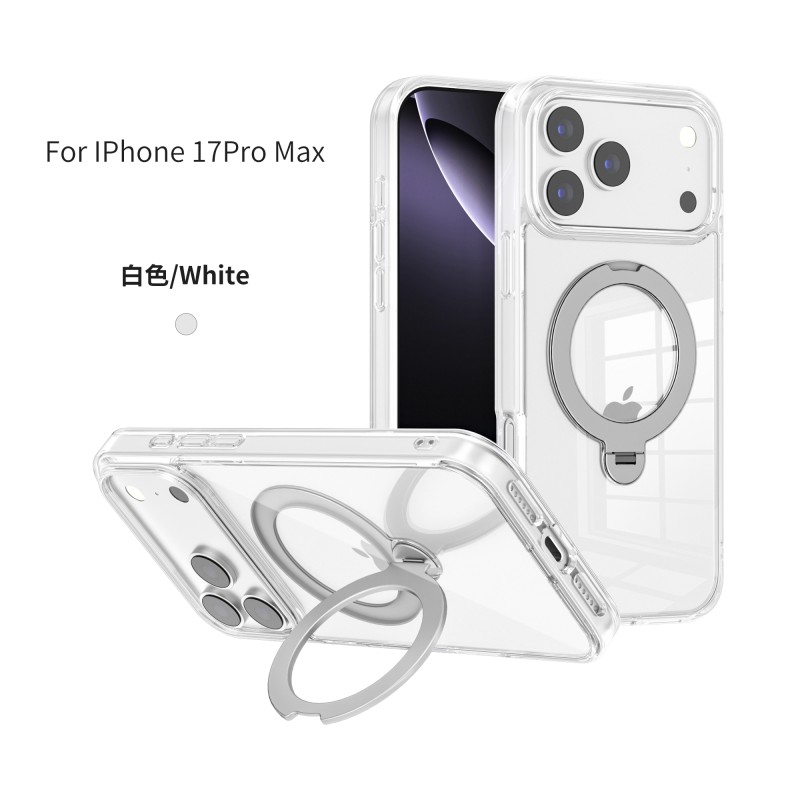 Funda Transparente con Anillo Soporte iPhone 17 Pro Max · Bumper Antigolpes | Wephone Mayorista