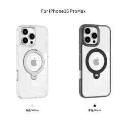 Carcasa Transparente con Anillo Soporte iPhone 16 Pro Max · Bumper Antigolpes | Wephone Mayorista