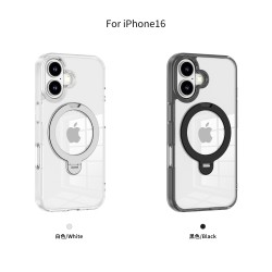 Carcasa Transparente con Anillo Soporte iPhone 16 · Bumper Antigolpes | Wephone Mayorista