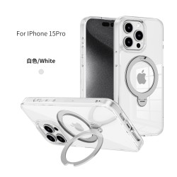 Carcasa Transparente con Anillo Soporte iPhone 15 Pro· Bumper Antigolpes | Wephone Mayorista
