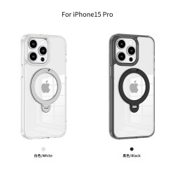 Carcasa Transparente con Anillo Soporte iPhone 15 Pro· Bumper Antigolpes | Wephone Mayorista