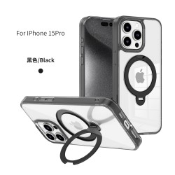 Carcasa Transparente con Anillo Soporte iPhone 15 Pro· Bumper Antigolpes | Wephone Mayorista