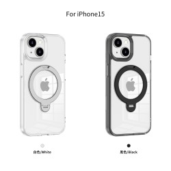 Carcasa Transparente con Anillo Soporte iPhone 15 · Bumper Antigolpes | Wephone Mayorista