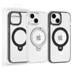 Carcasa Transparente con Anillo Soporte iPhone 14 · Bumper Antigolpes | Wephone Mayorista