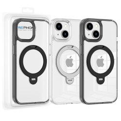 Carcasa Transparente con Anillo Soporte iPhone 13 · Bumper Antigolpes | Wephone Mayorista