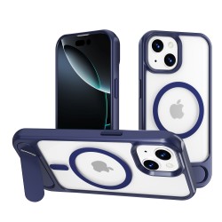 Funda MagSafe Transparente con Soporte para iPhone 15 Plus – Protección Premium
