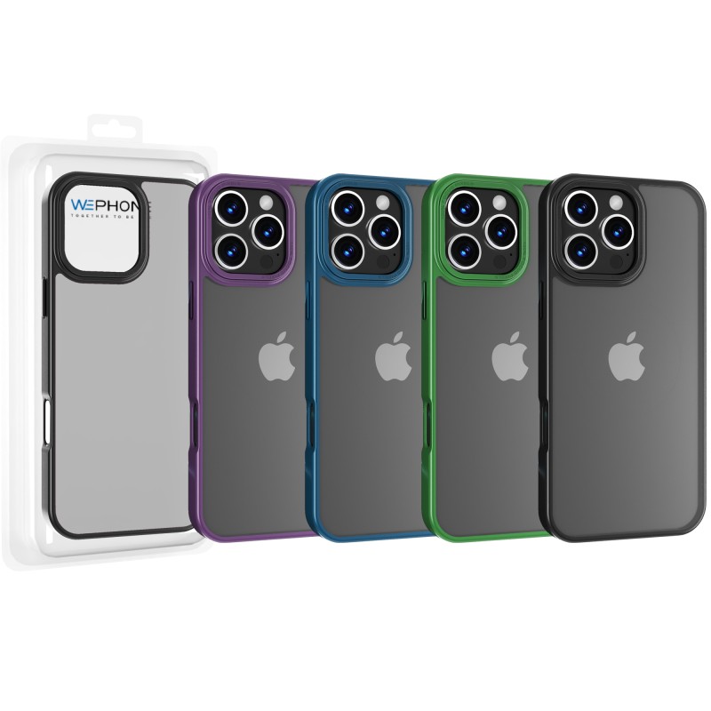 Funda Mate Metal iPhone 14 Pro Marco Metálico Antihuellas | Wephone Mayorista