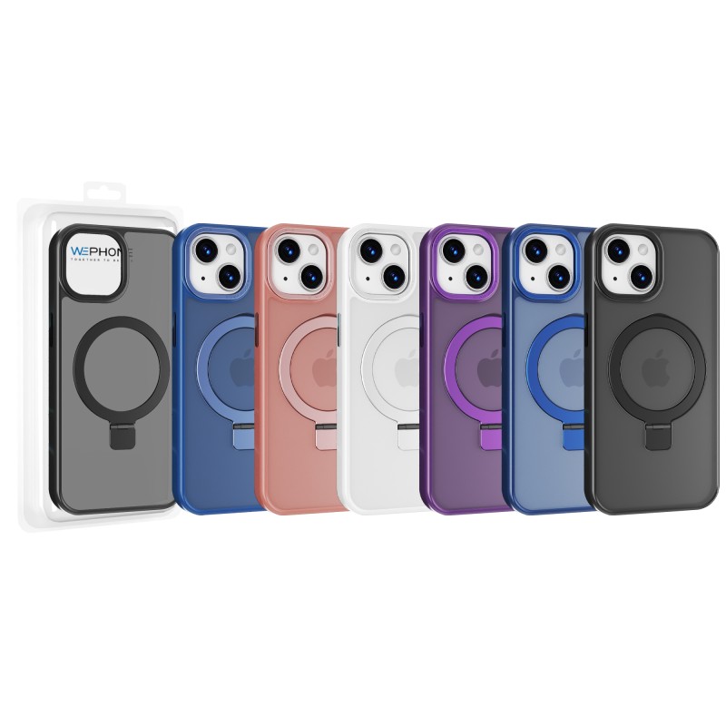 Funda Mate Yado Ahumado MagSafe con Soporte iPhone 15 | Wephone Mayorista