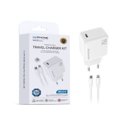 Wephone WA10-CL – Cargador rápido 25W GaN USB-C PD | Cable C–Lightning | Certificación TUV | Mayorista de accesorios móviles en