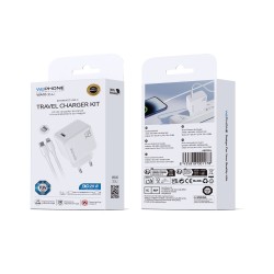 Wephone WA10-CL – Cargador rápido 25W GaN USB-C PD | Cable C–Lightning | Certificación TUV | Mayorista de accesorios móviles en