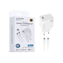 Wephone Cargador rápido 25W GaN USB-C PD | Cable C–C | Mayorista
