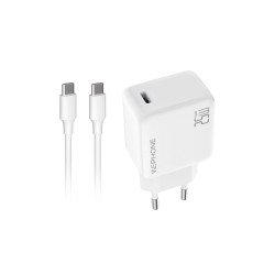 Wephone Cargador rápido 25W GaN USB-C PD | Cable C–C | Mayorista