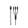 Cable 3-en-1 Wephone WD30 USB-A a Type-C Lightning Micro 3.4A | Mayorista