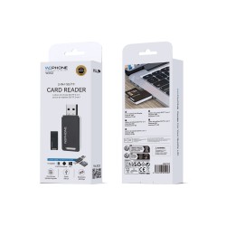 Lector Tarjetas SD TF USB 2.0 2 en 1 WEPHONE WJ02 | Mayorista
