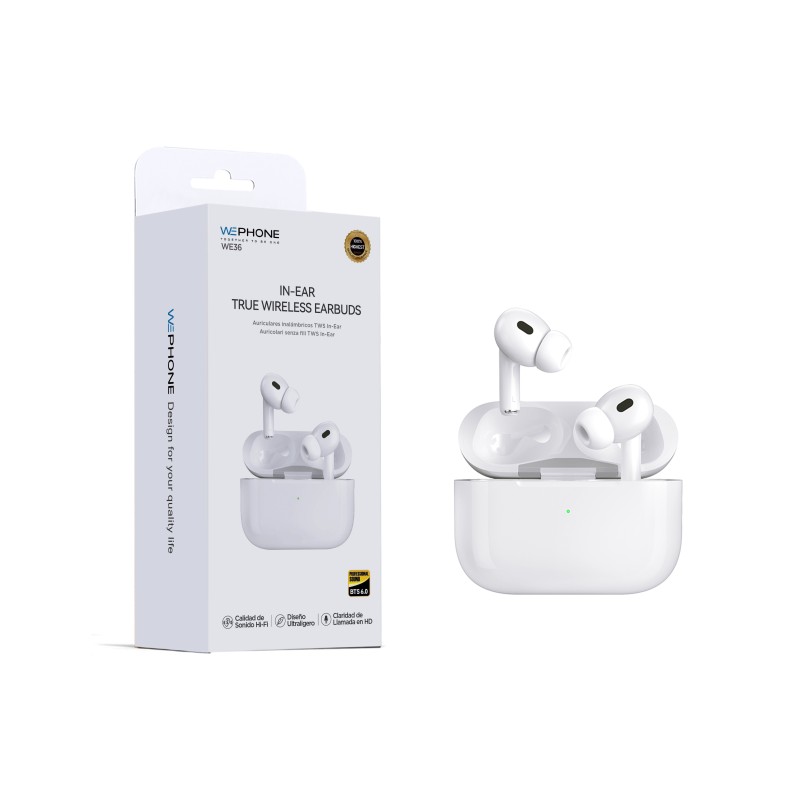 Auriculares TWS In-Ear Bluetooth 6.0 Hi-Fi | WePhone WE36