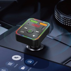 Transmisor FM Bluetooth Coche con Luces + Carga Rápida | WL01