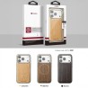 Funda PULOKA de Madera Real MagSafe iPhone 17 Pro Max · Marco Metálico Premium | Wephone Mayorista