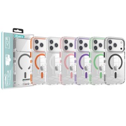 Funda Transparente MagSafe Bordes Reforzados para iPhone 17 Pro Max | Wephone Mayorista