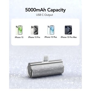 Power Bank 5000mAh Lipstick Lightning para iPhone 15 | Cargador Portátil Brillante | Wephone Mayorista