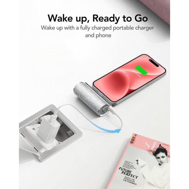 Power Bank 5000mAh Lipstick Lightning para iPhone 15 | Cargador Portátil Brillante | Wephone Mayorista