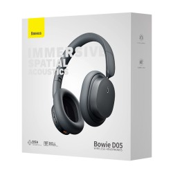 Baseus Bowie D05 Auriculares Inalámbricos Over-Ear · Audio Espacial · 70h · Negro (Original)