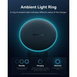 Baseus CW01 Soporte Magnético de Coche con Carga Inalámbrica · 15W Wireless + 25W USB-A · Original