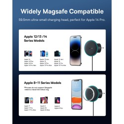 Baseus CW01 Soporte Magnético de Coche con Carga Inalámbrica · 15W Wireless + 25W USB-A · Original