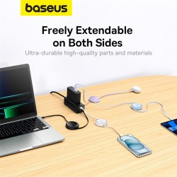 Baseus Free2Draw Mini 100W - Cable USB-c Retráctil PD - Alta Rotación