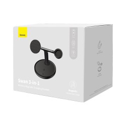 Cargador Inalámbrico Baseus 3 en 1 Magnético 15W | iPhone, Watch y Auriculares Qi