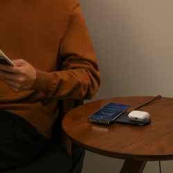 Baseus Cargador Inalámbrico Dual 20W con Pantalla LED | Wireless 2 en 1