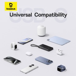 Baseus Bipow 2 Power Bank 10000mAh 20W con Cable USB-C y Display – Negro (B2B)