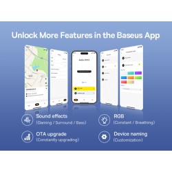 Baseus AeQur DS10 Barra de Sonido Gaming con RGB 7 Colores | BT 5.3 + USB + AUX