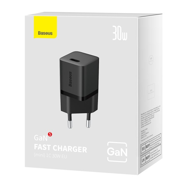 Baseus GaN5 Mini 30W USB-C PD Cargador EU (1C) | P1011