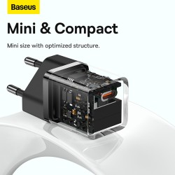 Baseus GaN5 Mini 30W USB-C PD Cargador EU (1C) | P1011