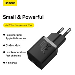 Baseus GaN5 Mini 30W USB-C PD Cargador EU (1C) | P1011