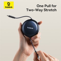 Baseus Nomos Cable Retráctil USB-C a USB-C 100W 1.5m Cosmic Black (PD) | Mayorista