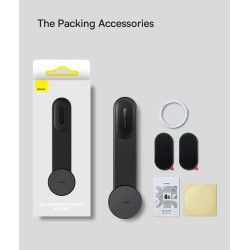 Baseus C02 Soporte Magnético Coche 25N 3M+Velcro Negro