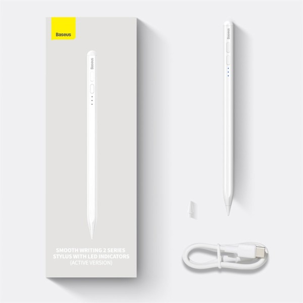 Baseus Smooth Writing 2 Stylus con LED (USB-C) Blanco | Mayorista