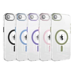 Funda Magsafe Transparente Cubre Camara de Colores | Wephone Mayorista