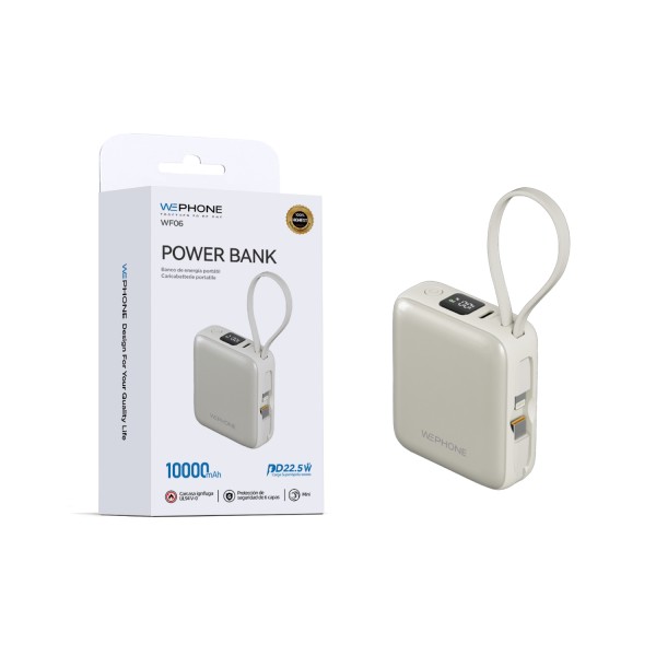 Power Bank Mini 10000mAh 22.5W | USB-C + iPx | UL94 V-0 | Mayorista