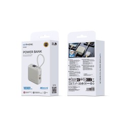 Power Bank Mini 10000mAh 22.5W | USB-C + iPx | UL94 V-0 | Mayorista